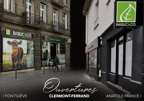 Façade des deux restaurants Basilic & Co de Clermont-Ferrand