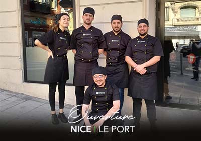 Gwenaël Fardet et son équipe pour l'ouverture de la 3ème pizzéria à Nice