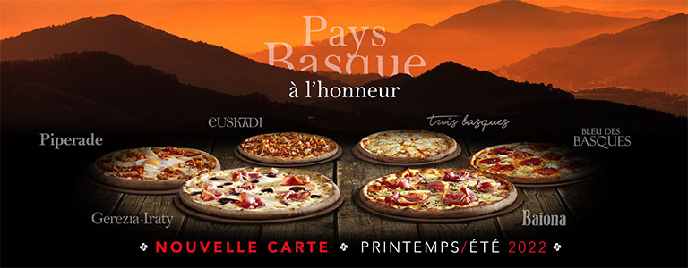 Photo des pizzas de la carte printemps-été Basilic & Co