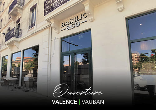 Façade du restaurant Basilic & Co Valence (Vauban)