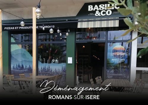Façade de la pizzeria Basilic & Co Romans-sur-Isère