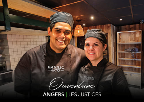 Frédéric et Julie Boucard dans leur pizzeria Basilic & Co Angers (Les Justices)