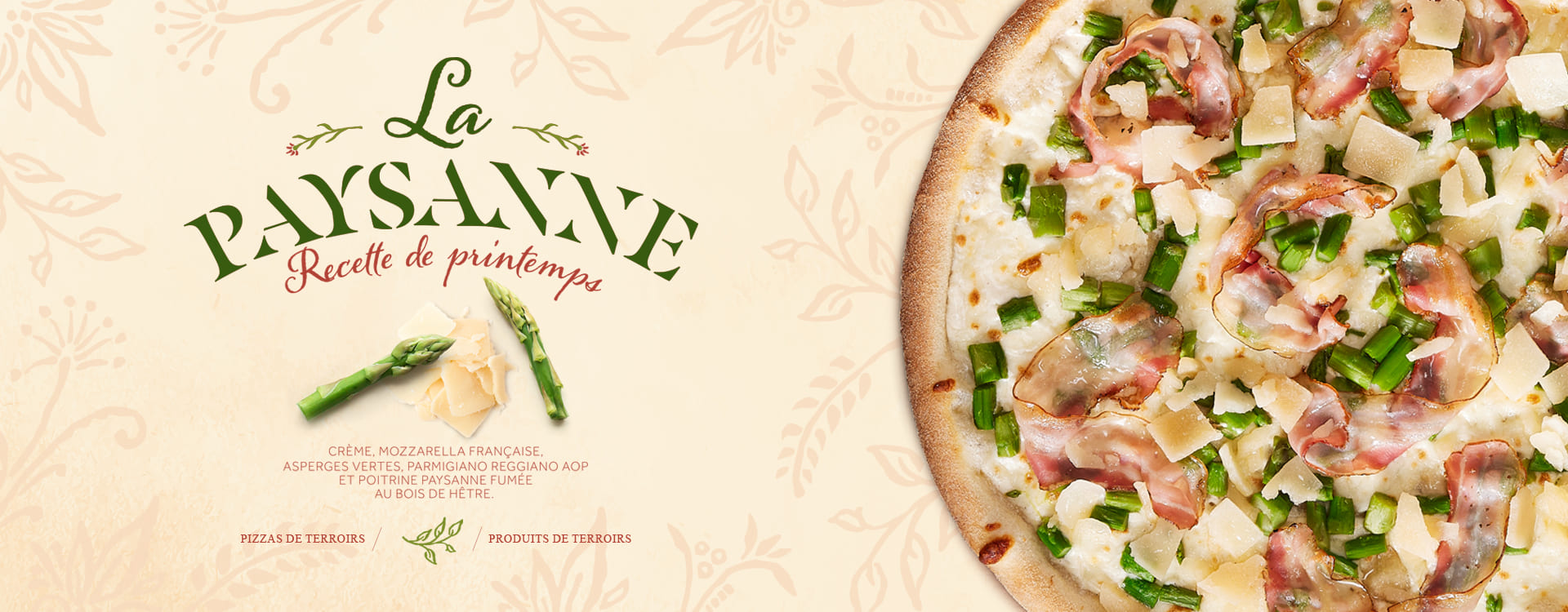 Pizza Paysanne des restaurants Basilic & Co