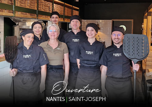 Equipe de la nouvelle pizzeria à Nantes Saint-Joseph, Basilic & Co