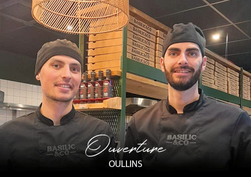 Clément et Pierre-Jean Tronel, franchisés de la nouvelle pizzeria à Oullins : Basilic & Co