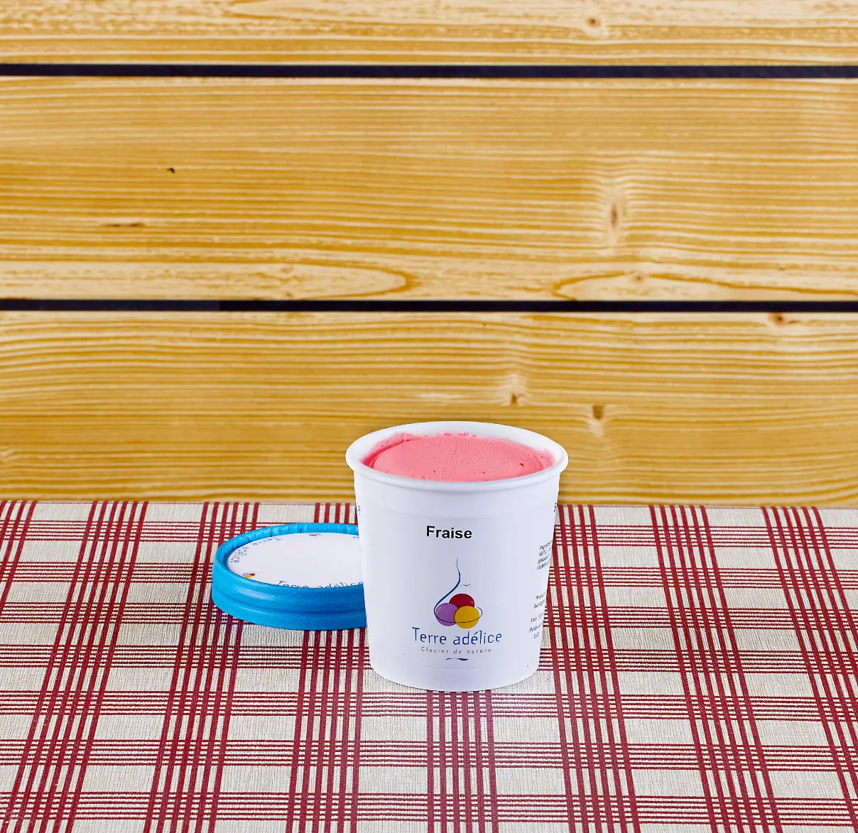 Sorbet artisanal Terre adelice Fraise carte Printemps 2025 Basilic & Co